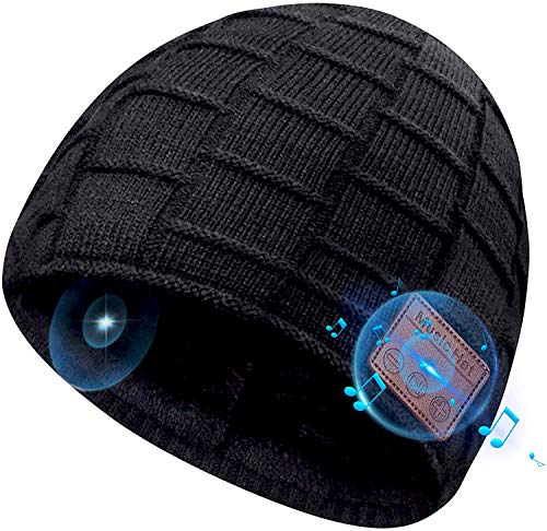 COTOP Gorro de Bluetooth, Musical Beanie Hombre Mujer Bluetooth Tejido Bluetooth 5.0 Gorro de Invierno con Auricular estéreo y micrófono Manos Libres (Negro) COTOP Gorro de Bluetooth, Musical Beanie Hombre Mujer Bluetooth Tejido Bluetooth 5.0 Gorro de Invierno con Auricular estéreo y micrófono Manos Libres (Negro)