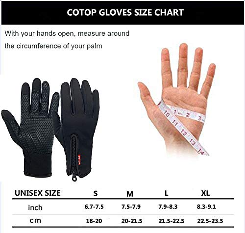 COTOP Guantes de Invierno, Aire Libre a Prueba de Viento Ciclismo Caza Escalada Guantes de Deporte de la Pantalla táctil para Smartphone