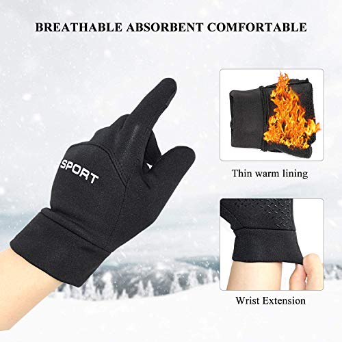 COTOP Guantes de Invierno cálidos a Prueba de Viento Guantes de Pantalla táctil para Clima frío con diseño Antideslizante para Ciclismo al Aire Libre, Caza, Escalada