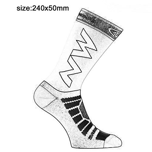 cottonlilac  Largos de compresión Transpirables para Hombres Adultos Calcetines cálidos de fútbol Baloncesto Deportes Antideslizantes Ciclismo Escalada Calcetines para Correr - Negro