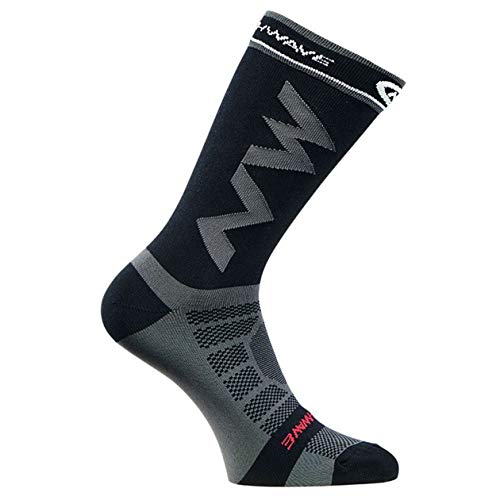 cottonlilac  Largos de compresión Transpirables para Hombres Adultos Calcetines cálidos de fútbol Baloncesto Deportes Antideslizantes Ciclismo Escalada Calcetines para Correr - Negro