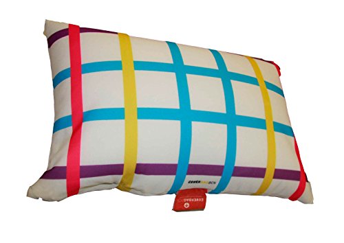 COVERBAGBCN Cojín Antiestres Cuadrado Relleno Bolitas - Blanco Cuadros COVERBAGBCN Cojín Antiestres Cuadrado Relleno Bolitas - Blanco Cuadros