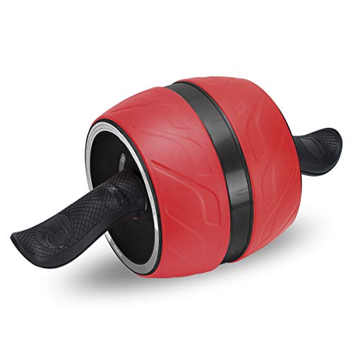 COVVY AB Carver Pro Roller,Core Workout Estómago Abdominal Musculación Fitness Ejercicio,Equipo De Entrenamiento con Rodilla Estera Entrenador De Ruedas para Gimnasia De Musculación (Red)