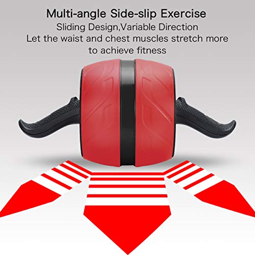 COVVY AB Carver Pro Roller,Core Workout Estómago Abdominal Musculación Fitness Ejercicio,Equipo De Entrenamiento con Rodilla Estera Entrenador De Ruedas para Gimnasia De Musculación (Red) COVVY AB Carver Pro Roller,Core Workout Estómago Abdominal Musculación Fitness Ejercicio,Equipo De Entrenamiento con Rodilla Estera Entrenador De Ruedas para Gimnasia De Musculación (Red)