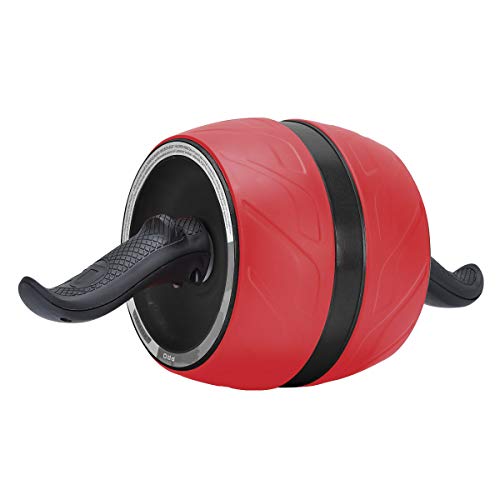 COVVY AB Carver Pro Roller,Core Workout Estómago Abdominal Musculación Fitness Ejercicio,Equipo De Entrenamiento con Rodilla Estera Entrenador De Ruedas para Gimnasia De Musculación (Red)