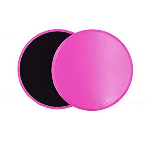 COVVY Core Sliders Discos de Deslizamiento de Ejercicio de Doble Lado Uso en Pisos de Madera Dura de Alfombra para Ejercicios Abdominales y básicos, Equipo de Ejercicio de Gimnasio en casa (Pink)