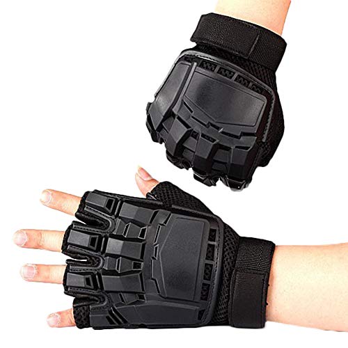 COZOCO Unisex Tácticas Al Aire Libre Guantes Cálidos De Invierno Medio Dedo Bicicleta Escalada Guantes De Trabajo (XL, negro) COZOCO Unisex Tácticas Al Aire Libre Guantes Cálidos De Invierno Medio Dedo Bicicleta Escalada Guantes De Trabajo (XL, negro)