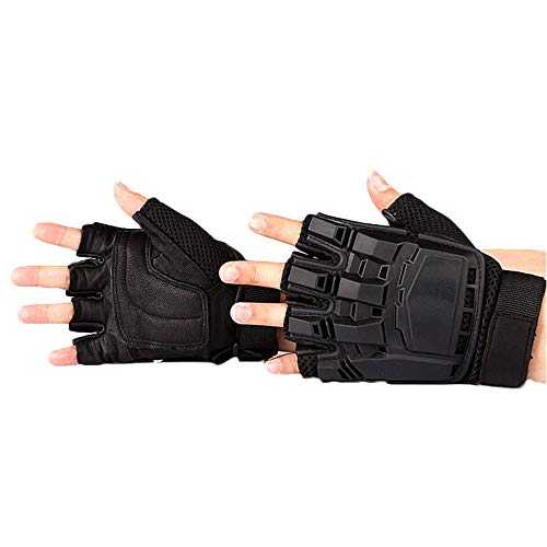 COZOCO Unisex Tácticas Al Aire Libre Guantes Cálidos De Invierno Medio Dedo Bicicleta Escalada Guantes De Trabajo (XL, negro) COZOCO Unisex Tácticas Al Aire Libre Guantes Cálidos De Invierno Medio Dedo Bicicleta Escalada Guantes De Trabajo (XL, negro)