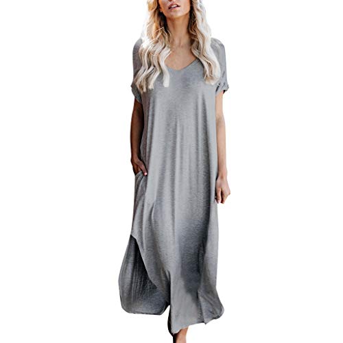 COZOCO Vestido Largo para Damas Fiesta de Noche Ropa de Algodón Informal Vestido Sexy y Elegante sin Mangas de Verano y con Eslinga de Color Sólido COZOCO Vestido Largo para Damas Fiesta de Noche Ropa de Algodón Informal Vestido Sexy y Elegante sin Mangas de Verano y con Eslinga de Color Sólido