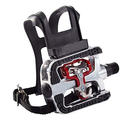 COZYROOMY Pedal SPD - Pedales híbrido con Jaula y Correa, Adecuado para Bicicletas estáticas de Interior, Bici Spinning y Todas Las Bicicletas de Eje de 9/16", Garantía de 6 Meses COZYROOMY Pedal SPD - Pedales híbrido con Jaula y Correa, Adecuado para Bicicletas estáticas de Interior, Bici Spinning y Todas Las Bicicletas de Eje de 9/16", Garantía de 6 Meses