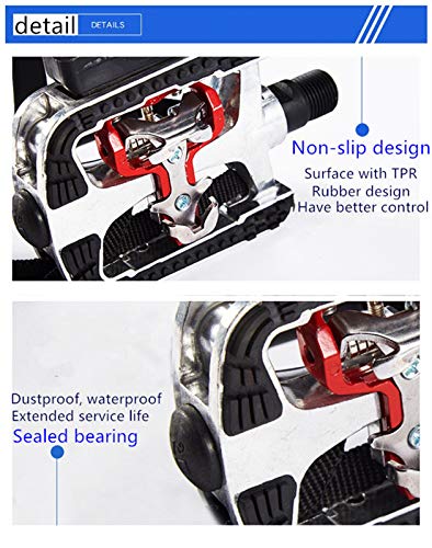 COZYROOMY Pedal SPD - Pedales híbrido con Jaula y Correa, Adecuado para Bicicletas estáticas de Interior, Bici Spinning y Todas Las Bicicletas de Eje de 9/16", Garantía de 6 Meses COZYROOMY Pedal SPD - Pedales híbrido con Jaula y Correa, Adecuado para Bicicletas estáticas de Interior, Bici Spinning y Todas Las Bicicletas de Eje de 9/16", Garantía de 6 Meses
