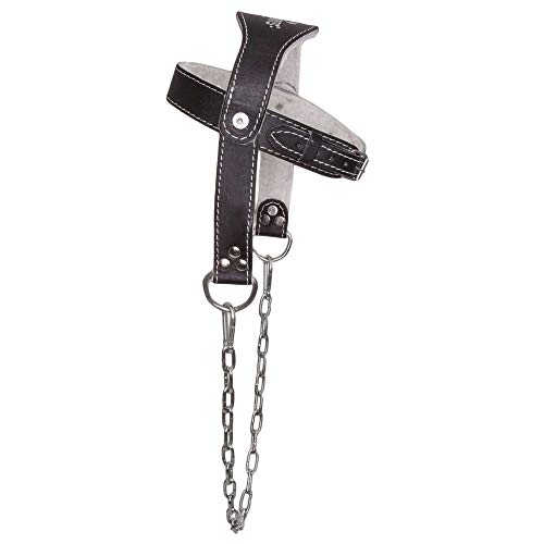 C.P. Sports - Cinturón de entrenamiento para abdominales, cabeza y cuello, para culturismo, crossfit, levantamiento de pesas, gimnasio, equipamiento deportivo (cuero negro) C.P. Sports - Cinturón de entrenamiento para abdominales, cabeza y cuello, para culturismo, crossfit, levantamiento de pesas, gimnasio, equipamiento deportivo (cuero negro)
