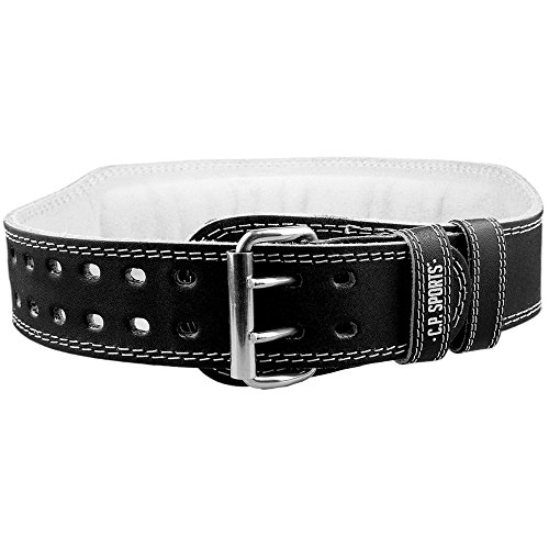 C.P. Sports - Cinturón para Levantamiento de Pesas (Piel, Talla XS-XXL), Color Negro C.P. Sports - Cinturón para Levantamiento de Pesas (Piel, Talla XS-XXL), Color Negro