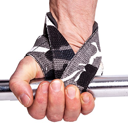 C.P. Sports - Correas para levantamiento de pesas, entrenamiento de fuerza, culturismo, fitness, levantamiento de pesas, 2 trabillas, doble bucle, levantamiento de peso muerto, Cross (Camo Blanco) C.P. Sports - Correas para levantamiento de pesas, entrenamiento de fuerza, culturismo, fitness, levantamiento de pesas, 2 trabillas, doble bucle, levantamiento de peso muerto, Cross (Camo Blanco)