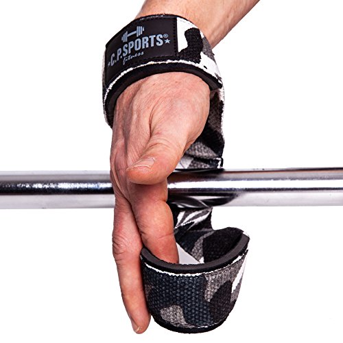 C.P. Sports - Correas para levantamiento de pesas, entrenamiento de fuerza, culturismo, fitness, levantamiento de pesas, 2 trabillas, doble bucle, levantamiento de peso muerto, Cross (Camo Blanco) C.P. Sports - Correas para levantamiento de pesas, entrenamiento de fuerza, culturismo, fitness, levantamiento de pesas, 2 trabillas, doble bucle, levantamiento de peso muerto, Cross (Camo Blanco)