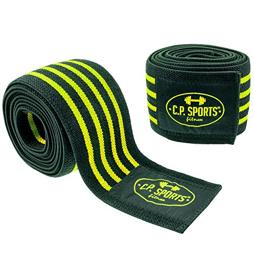 C.P.Sports Profesional Vendas de Rodilla 200cm - 250cm T25 - Entrenamiento con Pesas, musculación, Levantamiento de Pesas, Hombres, Mujeres, Vendaje de Fitness, Crossfit, Levantamiento Cruzado C.P.Sports Profesional Vendas de Rodilla 200cm - 250cm T25 - Entrenamiento con Pesas, musculación, Levantamiento de Pesas, Hombres, Mujeres, Vendaje de Fitness, Crossfit, Levantamiento Cruzado