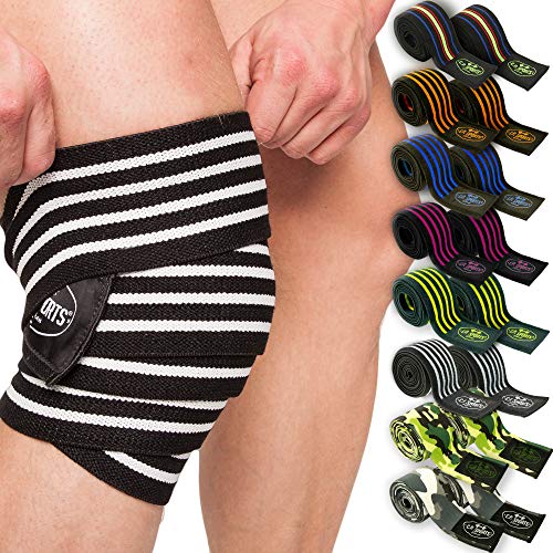 C.P.Sports Profesional Vendas de Rodilla 200cm - 250cm T25 - Entrenamiento con Pesas, musculación, Levantamiento de Pesas, Hombres, Mujeres, Vendaje de Fitness, Crossfit, Levantamiento Cruzado C.P.Sports Profesional Vendas de Rodilla 200cm - 250cm T25 - Entrenamiento con Pesas, musculación, Levantamiento de Pesas, Hombres, Mujeres, Vendaje de Fitness, Crossfit, Levantamiento Cruzado