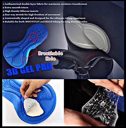 CQXMM Traje de Ciclismo para Hombre de Equipos. Culotte y Maillot con 3D Gel Pad para MTB, Spinning, Bicicleta de Carretera CQXMM Traje de Ciclismo para Hombre de Equipos. Culotte y Maillot con 3D Gel Pad para MTB, Spinning, Bicicleta de Carretera