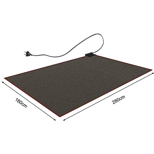 CRAVOG Alfombra calefactable de 180 x 280 cm, color negro CRAVOG Alfombra calefactable de 180 x 280 cm, color negro