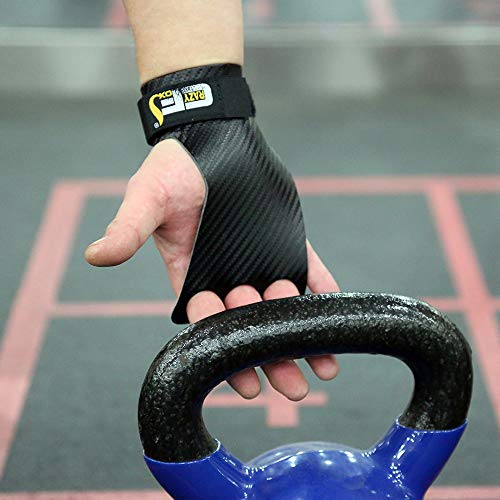 CRAZYFOXS Calleras para Crossfit - Grips 3H Fibra de Carbono – Guantes de Gimnasio para Protección de Manos - Hombre y Mujer Negro - Gym Fitness Halterofilia Pesas - 3 Agujeros (M) CRAZYFOXS Calleras para Crossfit - Grips 3H Fibra de Carbono – Guantes de Gimnasio para Protección de Manos - Hombre y Mujer Negro - Gym Fitness Halterofilia Pesas - 3 Agujeros (M)