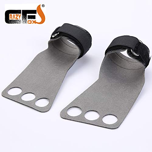 CRAZYFOXS Calleras para Crossfit - Grips 3H Fibra de Carbono – Guantes de Gimnasio para Protección de Manos - Hombre y Mujer Negro - Gym Fitness Halterofilia Pesas - 3 Agujeros (S) CRAZYFOXS Calleras para Crossfit - Grips 3H Fibra de Carbono – Guantes de Gimnasio para Protección de Manos - Hombre y Mujer Negro - Gym Fitness Halterofilia Pesas - 3 Agujeros (S)
