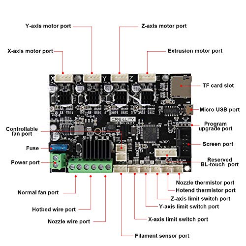 Creality Ender 3 V2 Silent Placa base Upgrade V4.2.7 Mainboard para Ender 3 V2