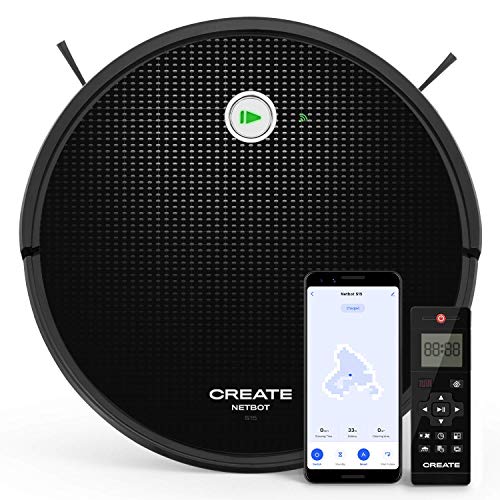 CREATE IKOHS NETBOT S15 - Robot Aspirador y Fregasuelos 4 en 1, mapeo navegación Inteligente y App, Barre, aspira, friega y Pasa la mopa, Especial Mascotas, Suelos Duros y Alfombras (Negro-Turquesa) CREATE IKOHS NETBOT S15 - Robot Aspirador y Fregasuelos 4 en 1, mapeo navegación Inteligente y App, Barre, aspira, friega y Pasa la mopa, Especial Mascotas, Suelos Duros y Alfombras (Negro-Turquesa)