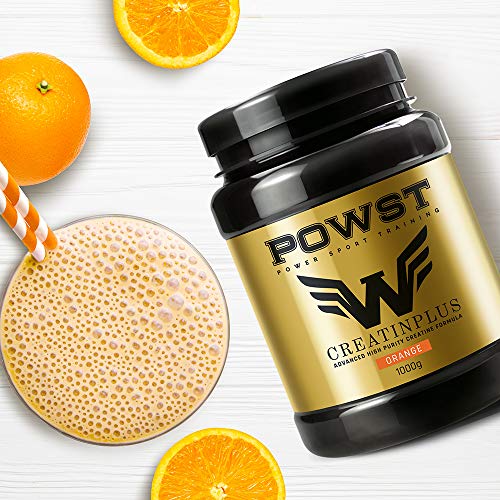 Creatina Monohidratada en polvo, Creatine Monohydrate con Taurina y Magnesio, 1 Kg (Sabor Naranja) POWST Creatina Monohidratada en polvo, Creatine Monohydrate con Taurina y Magnesio, 1 Kg (Sabor Naranja) POWST