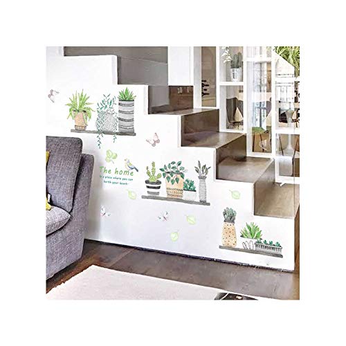 Creativas de la pared plantas verdes delicados Pegatinas de pared desmontable de la etiqueta autoadhesiva para la etiqueta engomada decoración del hogar Creativas de la pared plantas verdes delicados Pegatinas de pared desmontable de la etiqueta autoadhesiva para la etiqueta engomada decoración del hogar