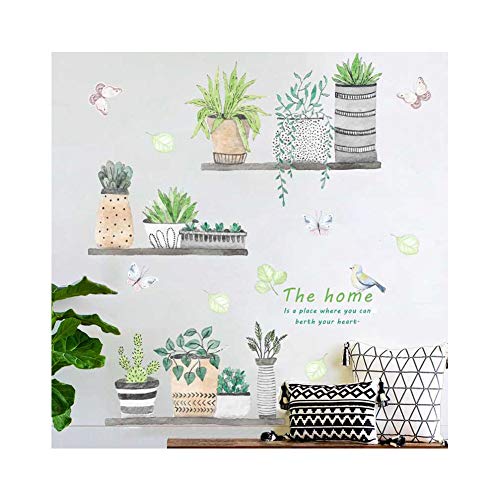 Creativas de la pared plantas verdes delicados Pegatinas de pared desmontable de la etiqueta autoadhesiva para la etiqueta engomada decoración del hogar Creativas de la pared plantas verdes delicados Pegatinas de pared desmontable de la etiqueta autoadhesiva para la etiqueta engomada decoración del hogar