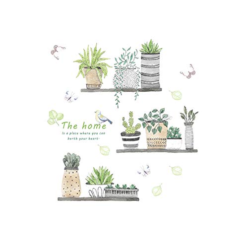 Creativas de la pared plantas verdes delicados Pegatinas de pared desmontable de la etiqueta autoadhesiva para la etiqueta engomada decoración del hogar Creativas de la pared plantas verdes delicados Pegatinas de pared desmontable de la etiqueta autoadhesiva para la etiqueta engomada decoración del hogar