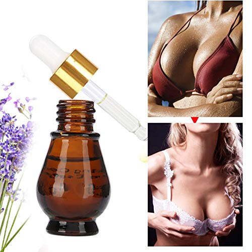 Crema de aumento de pecho, aceite esencial de masaje para el busto del pecho agrandamiento reafirmante ampliación del cuerpo belleza esencia de lavanda 10 ml