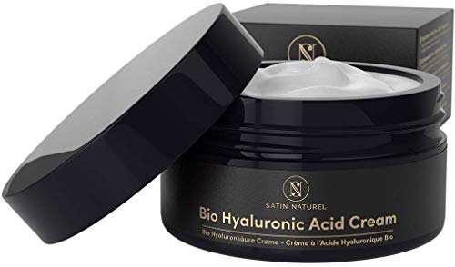 Crema Facial de Acido Hialuronico ORGÁNICO 100ml - Vegano de Alta Calidad - Concentrado - Crema Contorno Ojos con Acido Hialuronico Puro + Aloe Vera - Crema Antiarrugas Antiedad - Hecho en Alemania