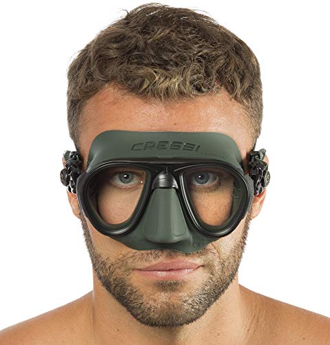 Cressi Calibro Máscara polyvalent para Buceo, apnea Avanzada y submarina Fishing, Unisex Adulto, Verde, Talla única
