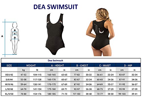 Cressi DEA Swimming - Bañador Neopreno 1mm, Mujer, Negro, M/3