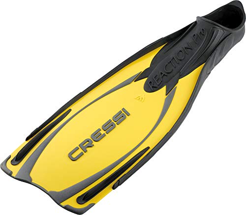 Cressi Flosse Reation Pro Aletas, Unisex, Amarillo/Plateado, 38-39 Cressi Flosse Reation Pro Aletas, Unisex, Amarillo/Plateado, 38-39