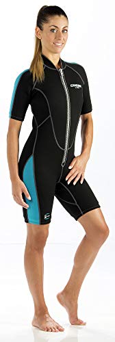 Cressi Neopren Shorty Lido Monoshort sin Capucha, de pantalón y Manga Cortos, Mujer, Negro/Azul, M/3 Cressi Neopren Shorty Lido Monoshort sin Capucha, de pantalón y Manga Cortos, Mujer, Negro/Azul, M/3