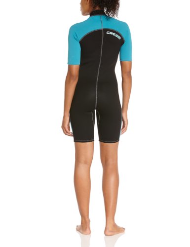 Cressi Neopren Shorty Lido Monoshort sin Capucha, de pantalón y Manga Cortos, Mujer, Negro/Azul, M/3 Cressi Neopren Shorty Lido Monoshort sin Capucha, de pantalón y Manga Cortos, Mujer, Negro/Azul, M/3