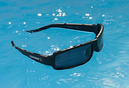 Cressi Ninja Floating - Gafas Flotantes Polarizadas para Deportes con una protección 100% UV Adultos Unisex, Negro/Negro