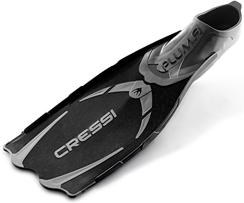 Cressi Pluma - Aletas de buceo, color negro (black) - Tamaño 43/44 Cressi Pluma - Aletas de buceo, color negro (black) - Tamaño 43/44