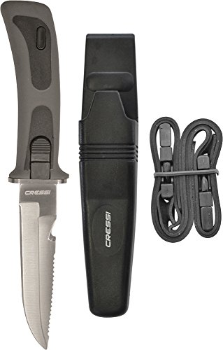 Cressi RC555000 VIGO - Cuchillo de buceo, color negro y gris Cressi RC555000 VIGO - Cuchillo de buceo, color negro y gris