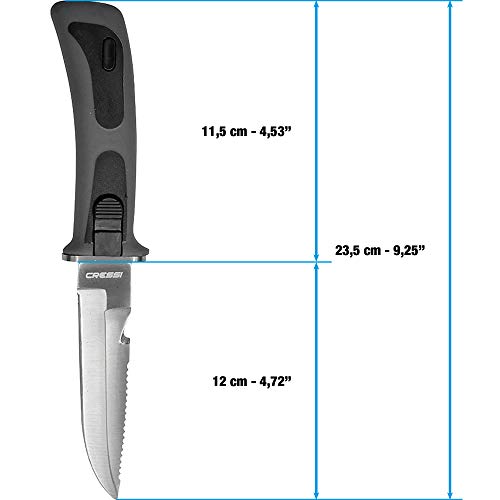 Cressi RC555000 VIGO - Cuchillo de buceo, color negro y gris Cressi RC555000 VIGO - Cuchillo de buceo, color negro y gris