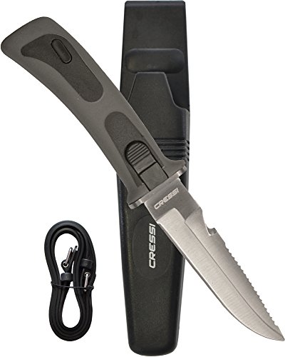 Cressi RC555000 VIGO - Cuchillo de buceo, color negro y gris Cressi RC555000 VIGO - Cuchillo de buceo, color negro y gris