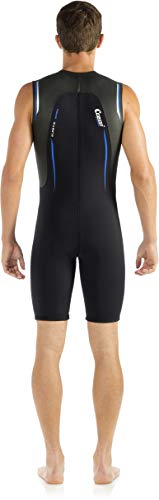 Cressi Termico Man Shorty Wetsuit 2mm - Traje de Buceo Shorty para Hombres - 2mm de Neopreno de Doble Forro - Color Negro