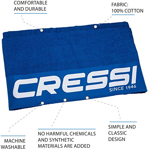 Cressi - Toalla de playa, color azul claro, 80 x 180 cm Cressi - Toalla de playa, color azul claro, 80 x 180 cm