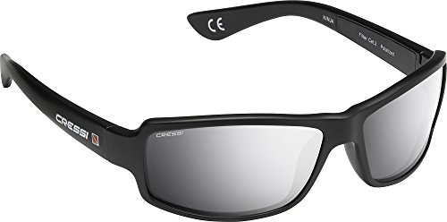 Cressi XDB100012 Gafas de Sol, Unisex Adulto, Negro/Lentes Espejadas Plata, Ultra Flex Talla única