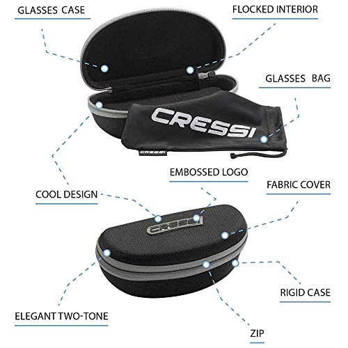 Cressi XDB100012 Gafas de Sol, Unisex Adulto, Negro/Lentes Espejadas Plata, Ultra Flex Talla única