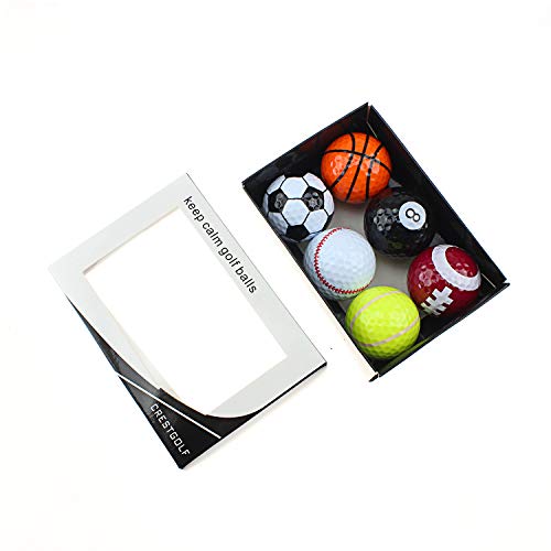 CRESTGOLF - Pelota de golf deportiva (6 unidades, con caja de embalaje), Bolas deportivas mixtas.