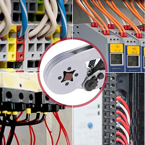 Crimpadora de Terminales, Meterk Alicates de Terminales Profesional con 1800 pcs 0.25-10.00 mm² Terminales de Cableado Aislados Crimpadora de Terminales, Meterk Alicates de Terminales Profesional con 1800 pcs 0.25-10.00 mm² Terminales de Cableado Aislados