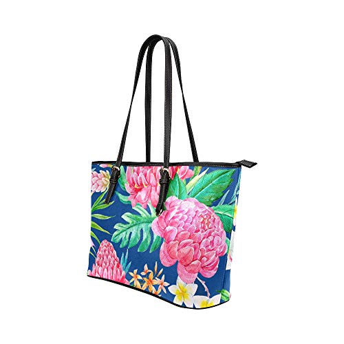 Crisantemo Flor moderna Bolsa de cuero grande Manija superior Bolsas de mano Bolsos causales Bolsos con cremallera Hombro Compras Monedero Organizador de equipaje para damas niñas para mujer